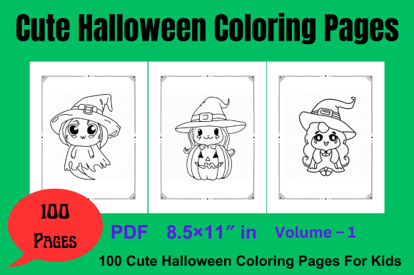 Download 100 Cute Halloween Coloring Pages - Premium Resources