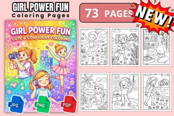 Download Girl Power Fun Coloring Book for Kids - Fun coloring book Collection