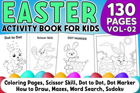 Download Easter Activity Book for Kids Vol-02 - Easter activity book for kids Collection