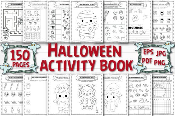 Download Halloween Activity Book for Kids Bundle - Halloween activity book Collection