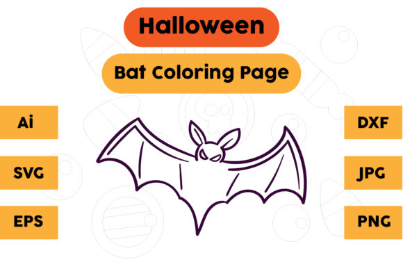 Download Halloween Coloring Page - Bat 14 - Premium Resources