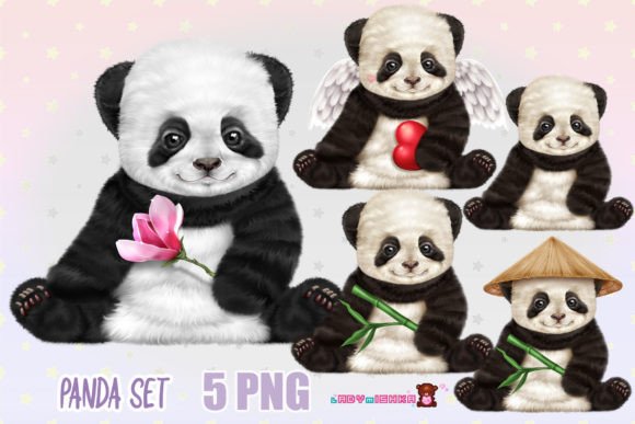 Download Cute Panda PNG Set - Panda png Collection