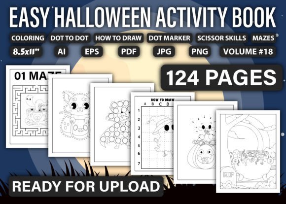 Download Easy Halloween Activity Book Pages V-18 - Halloween activity book Collection